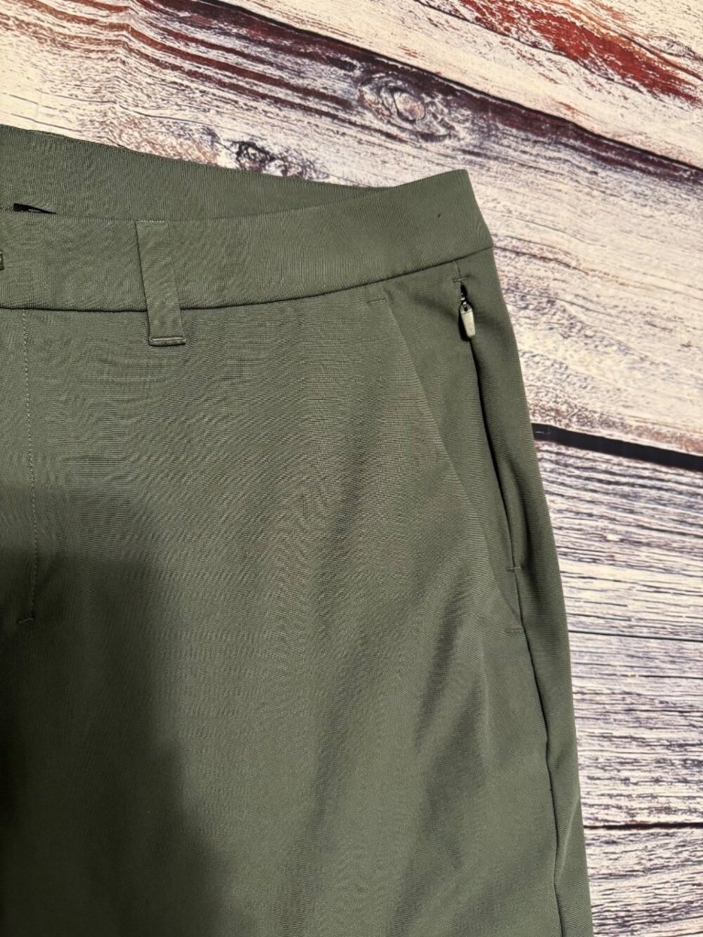 Lululemon ABC Slim Fit Olive Green Warpstreme Pants Men's Size 34 EUC LM5AQZS - Picture 5 of 10